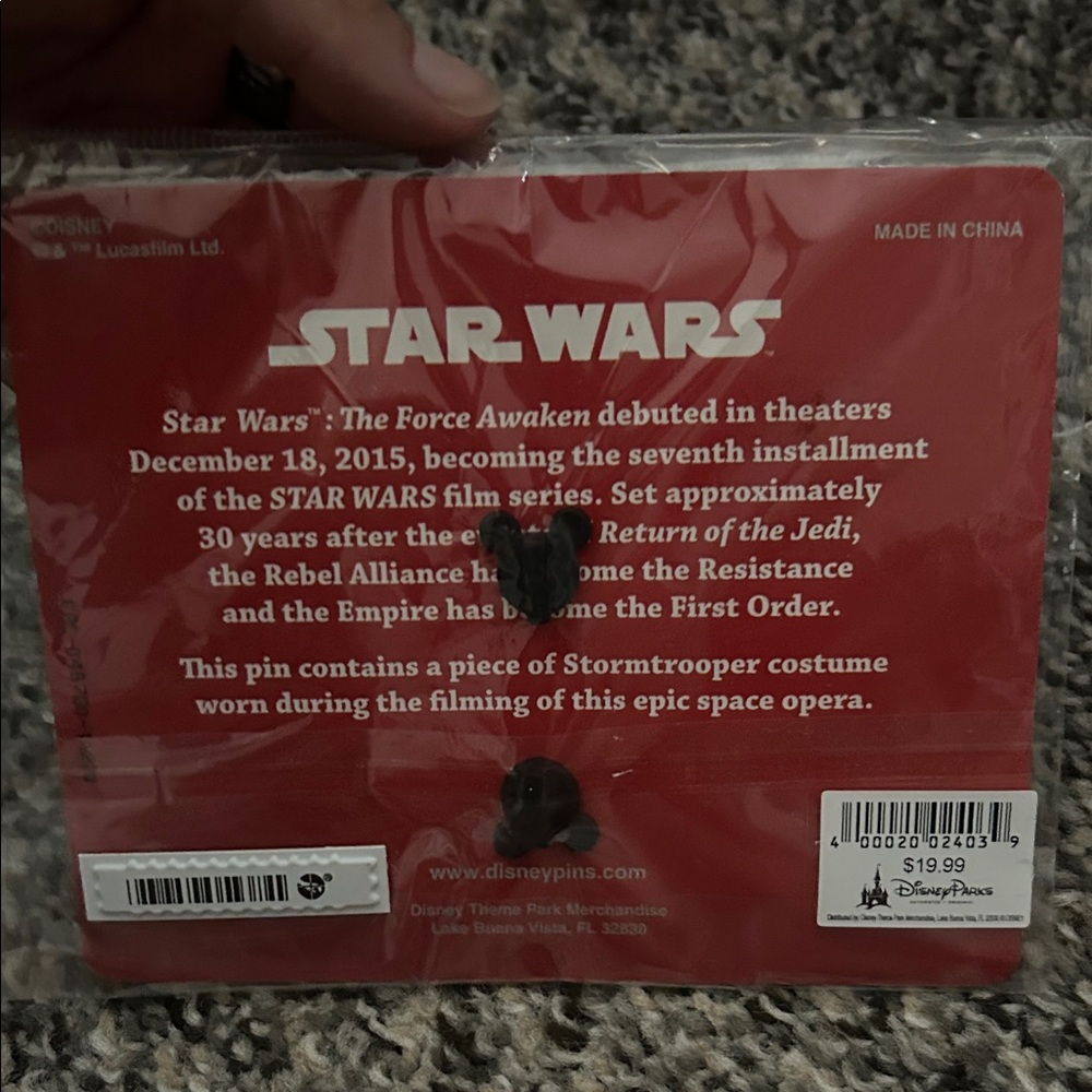 Star Wars Storm Trooper Limited Edition Pin (The Force Awakens) NWT - Picture 4 of 4